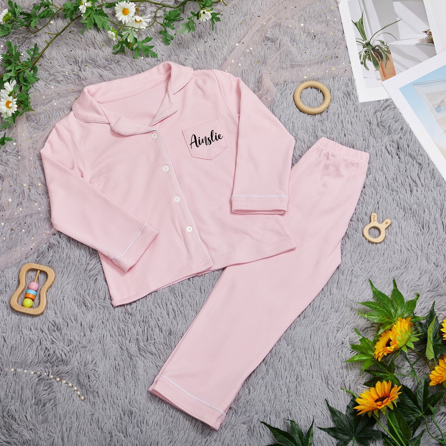 Personalized Christmas Kids Pajamas Set | inSet35