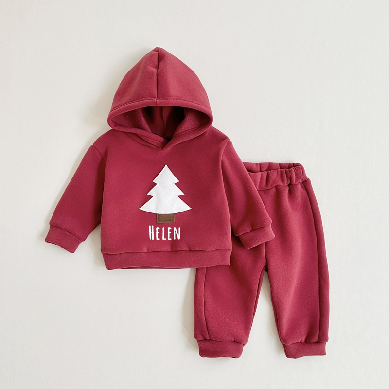 Personalized Kids Cozy Christmas Tree Set | inSet33