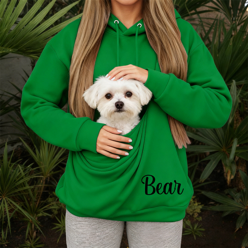 Personalized Name Cozy Pet Carrier Hoodie | KKCloth331