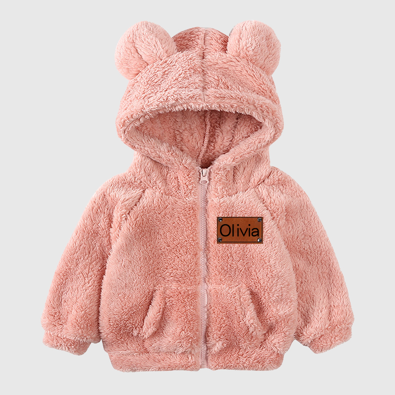 Personalized Leather Patch Kids Bear Jacket | inJacket21