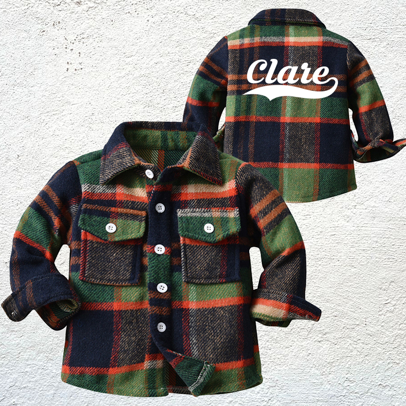 Personalized Name Kids Flannel Jacket | inJacket22