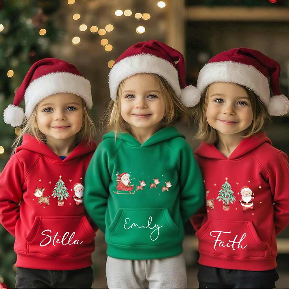 Personalized Kids Funny Christmas Hoodie | MCGift179