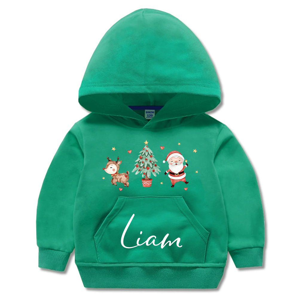 Personalized Kids Funny Christmas Hoodie | MCGift179