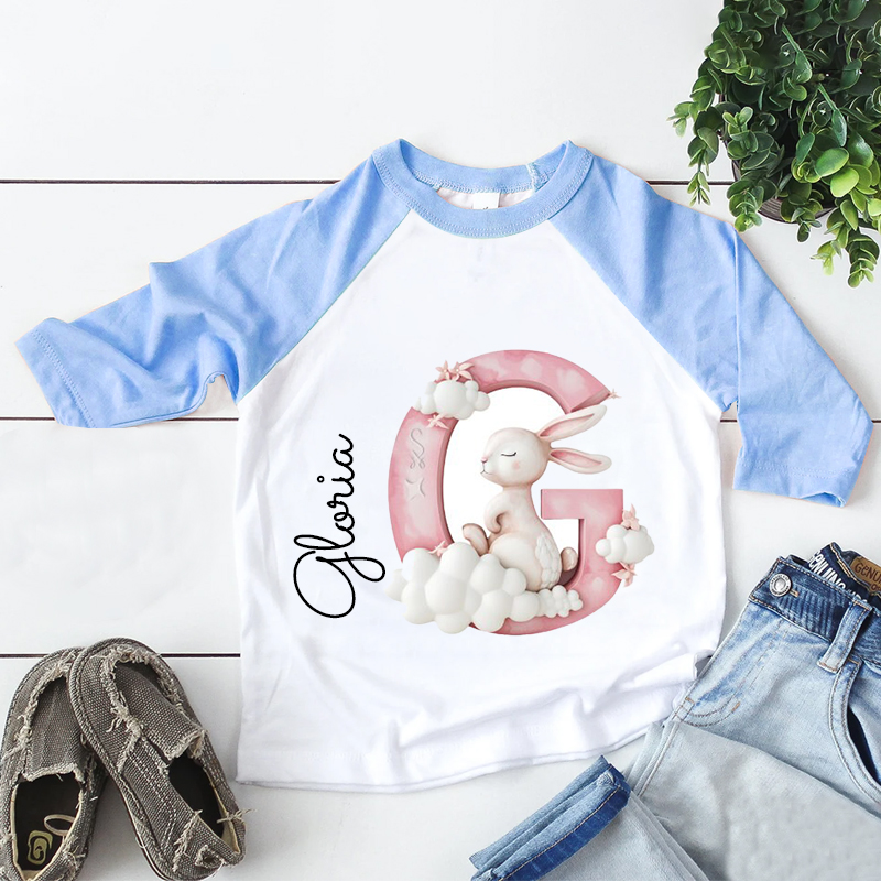 Personalized Kid Cozy Soft Pink Rabbit Sweatshirt | inSweatshirt54