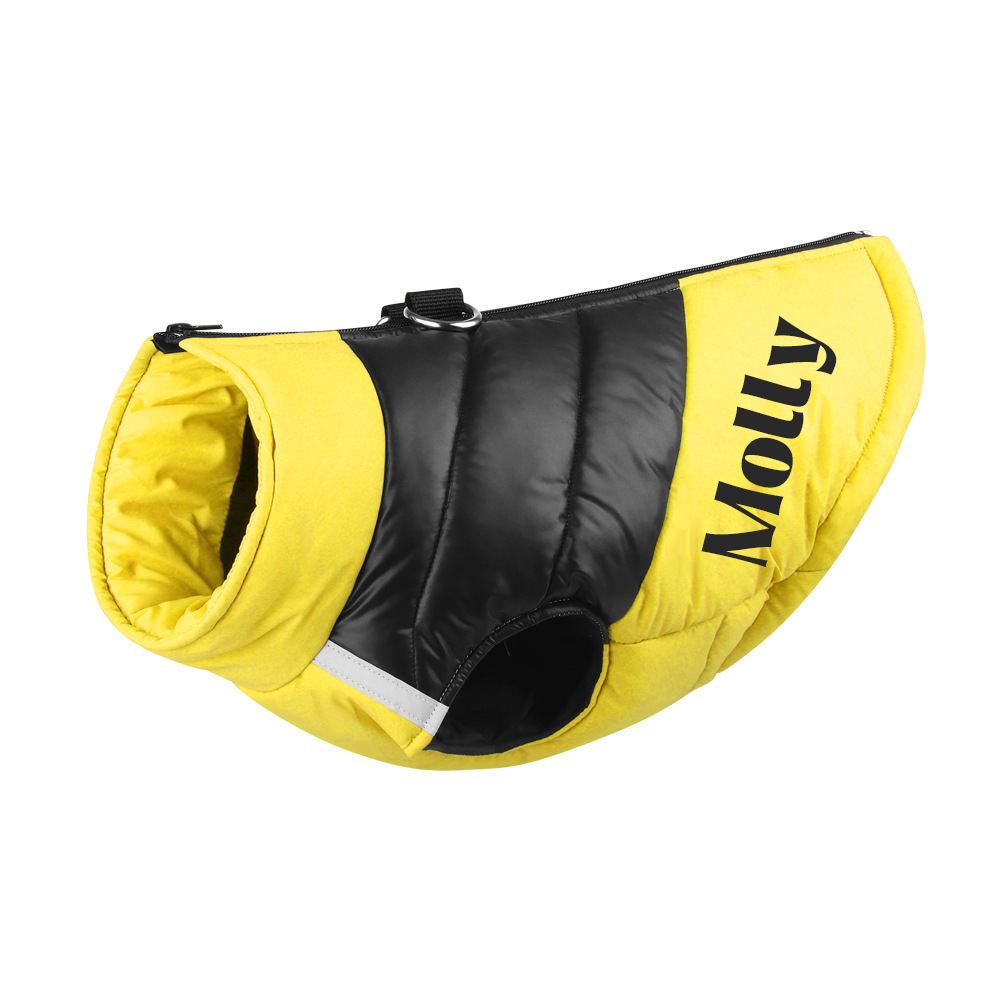 Personalized Pet Winter Warm Reflective Safety Puffer Vest | BKPet277