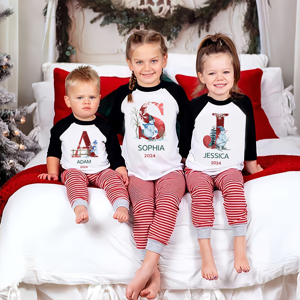 Personalized Kid Initial Cozy Christmas Santa Sweatshirt | inSweatshirt71