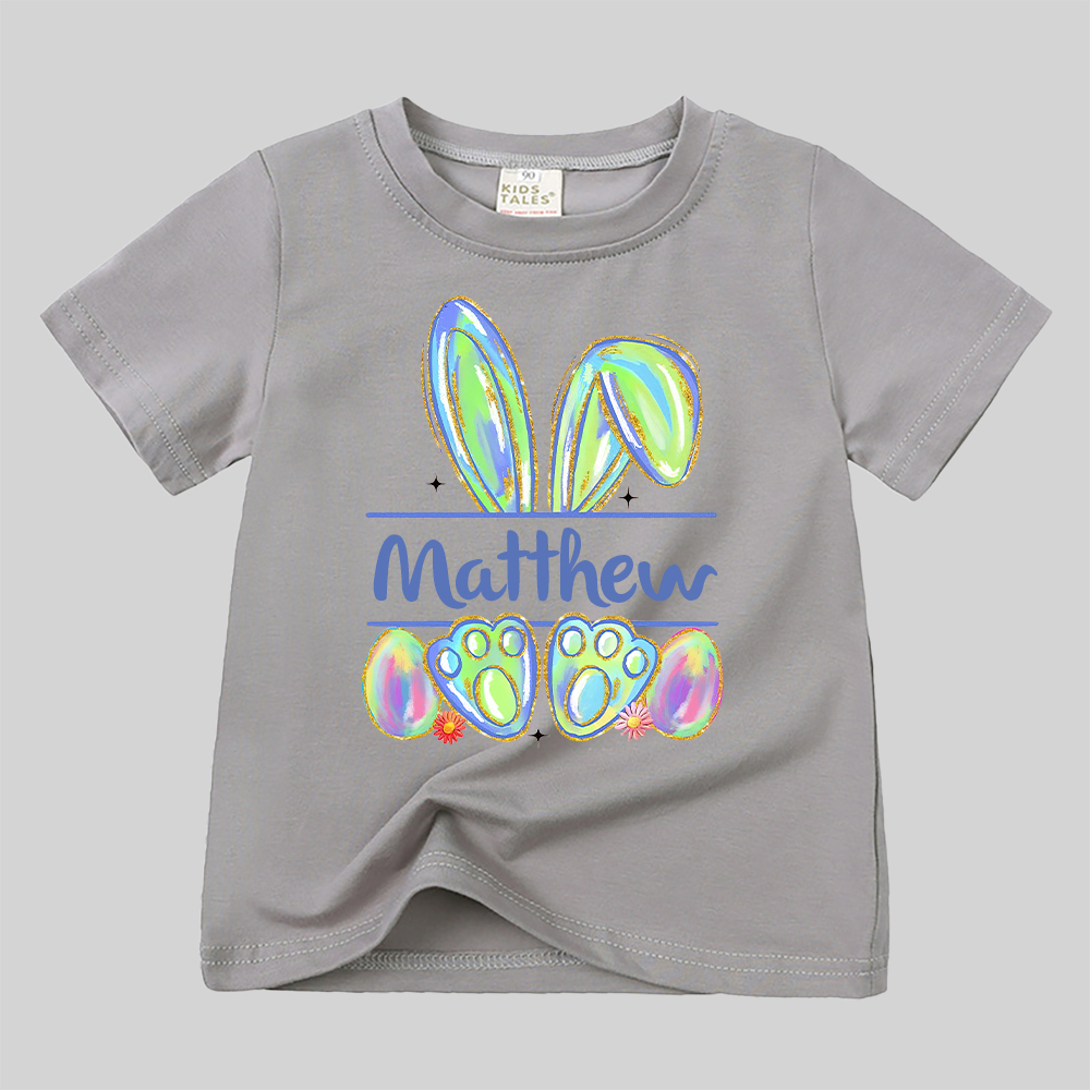 Personalized Kid Cozy Soft Easter Bunny T-Shirt | inTee13