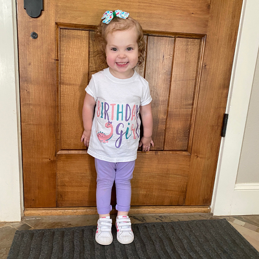 Personalized Cute Dinosaur Girl Birthday T-Shirt | inBirth17