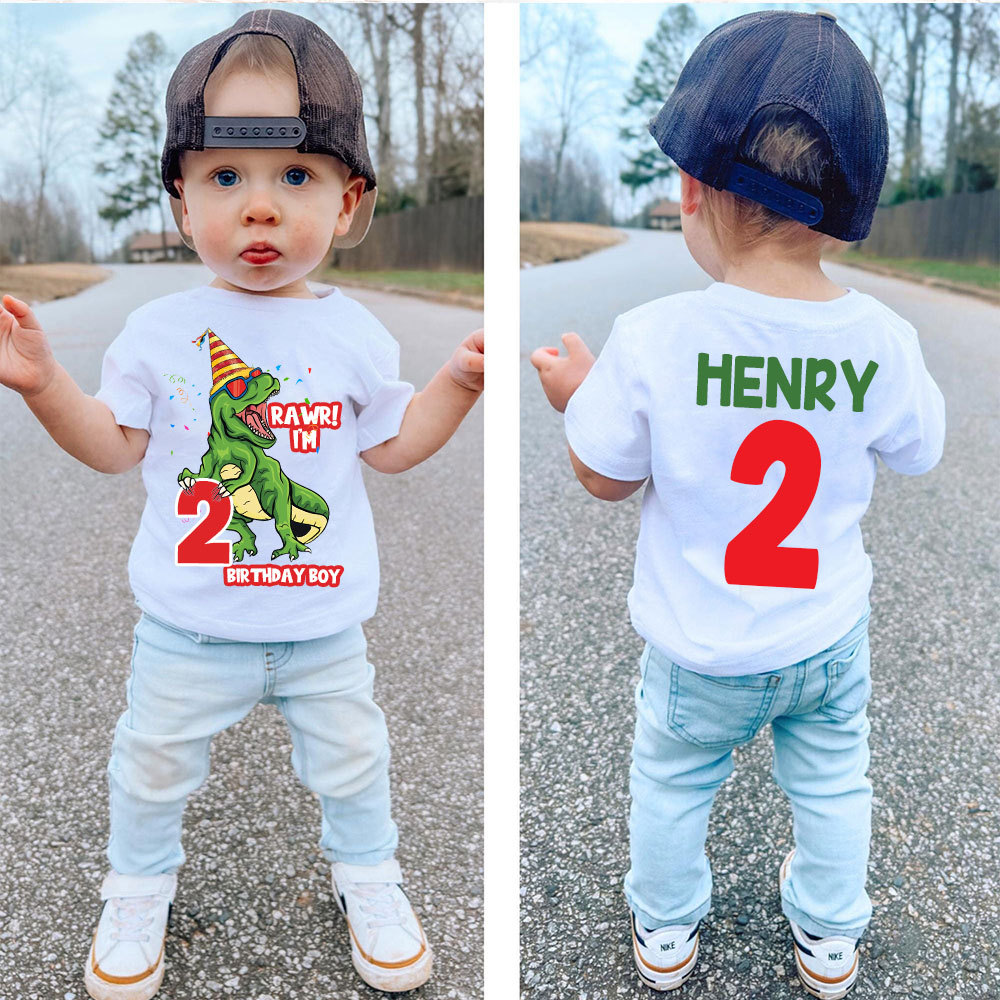 Personalized Dinosaur Birthday Boy T-Shirt | inBirth23