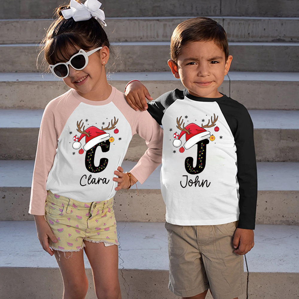 Personalized Kid Cozy Christmas Monogramed Sweatshirt | inSweatshirt84