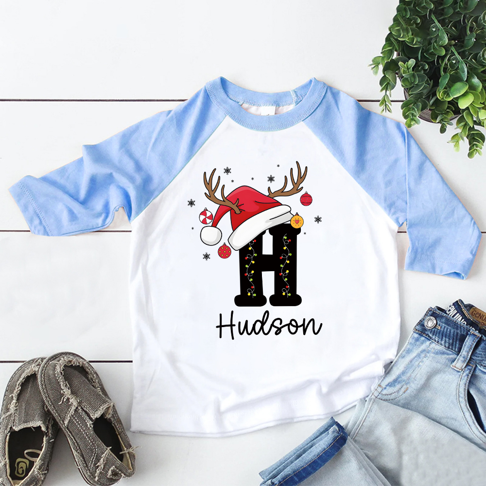 Personalized Kid Cozy Christmas Monogramed Sweatshirt | inSweatshirt84