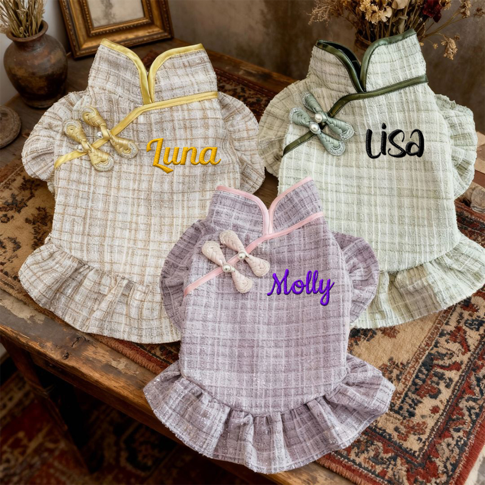 Personalized Embroidered Name Pet Elegant Dress | inCloth09