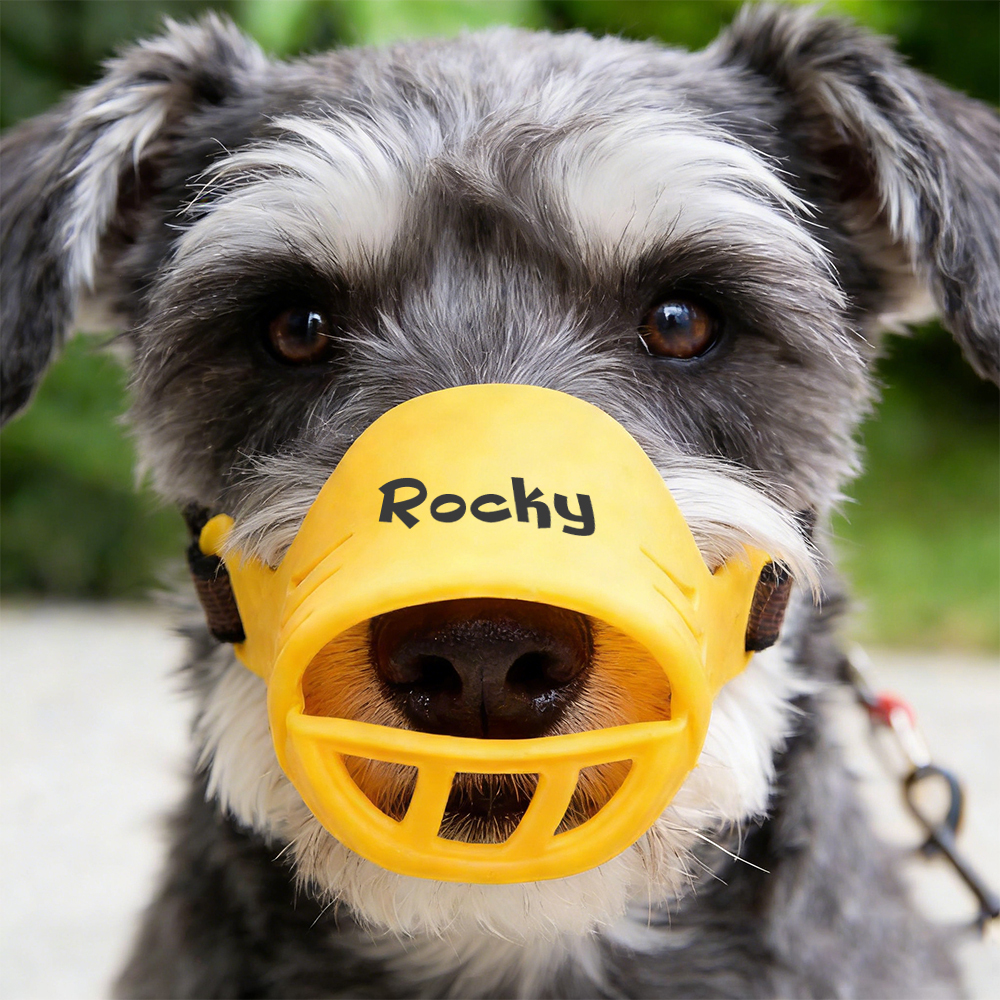 Personalized Silicone Dog Safe Anti-Biting Chewing Barking Muzzle | inAccs22