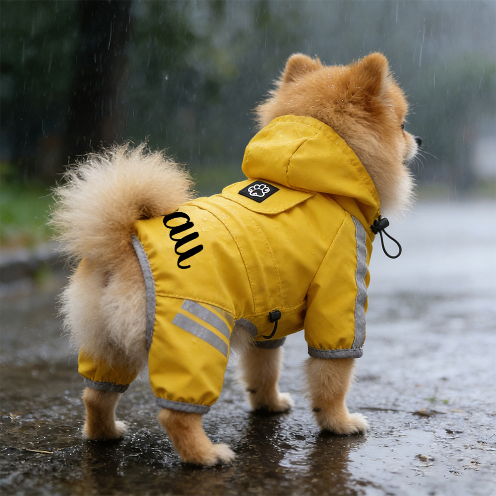 Personalized Name Waterproof Pet Raincoat | inCloth37