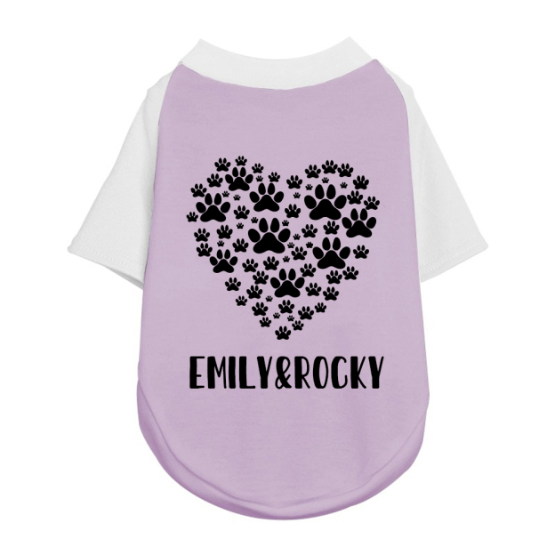 Personalized Mother's Day Color-Block Pet T-shirt  | inCloth42