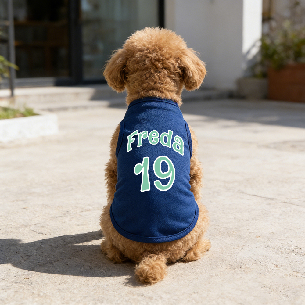 Personalized Breathable Pet Vest with Name & Number | inCloth55