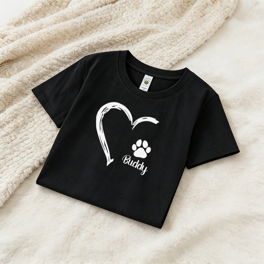 Personalized Mother's Day Pet Mom Heart T-Shirt | inCloth58