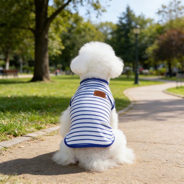 Personalized Pet Summer Striped Shirt | inCloth61