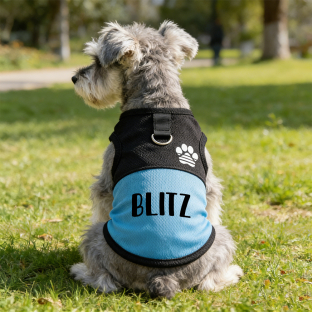 Personalized Breathable Paw Print Pet Vest  | inCloth82