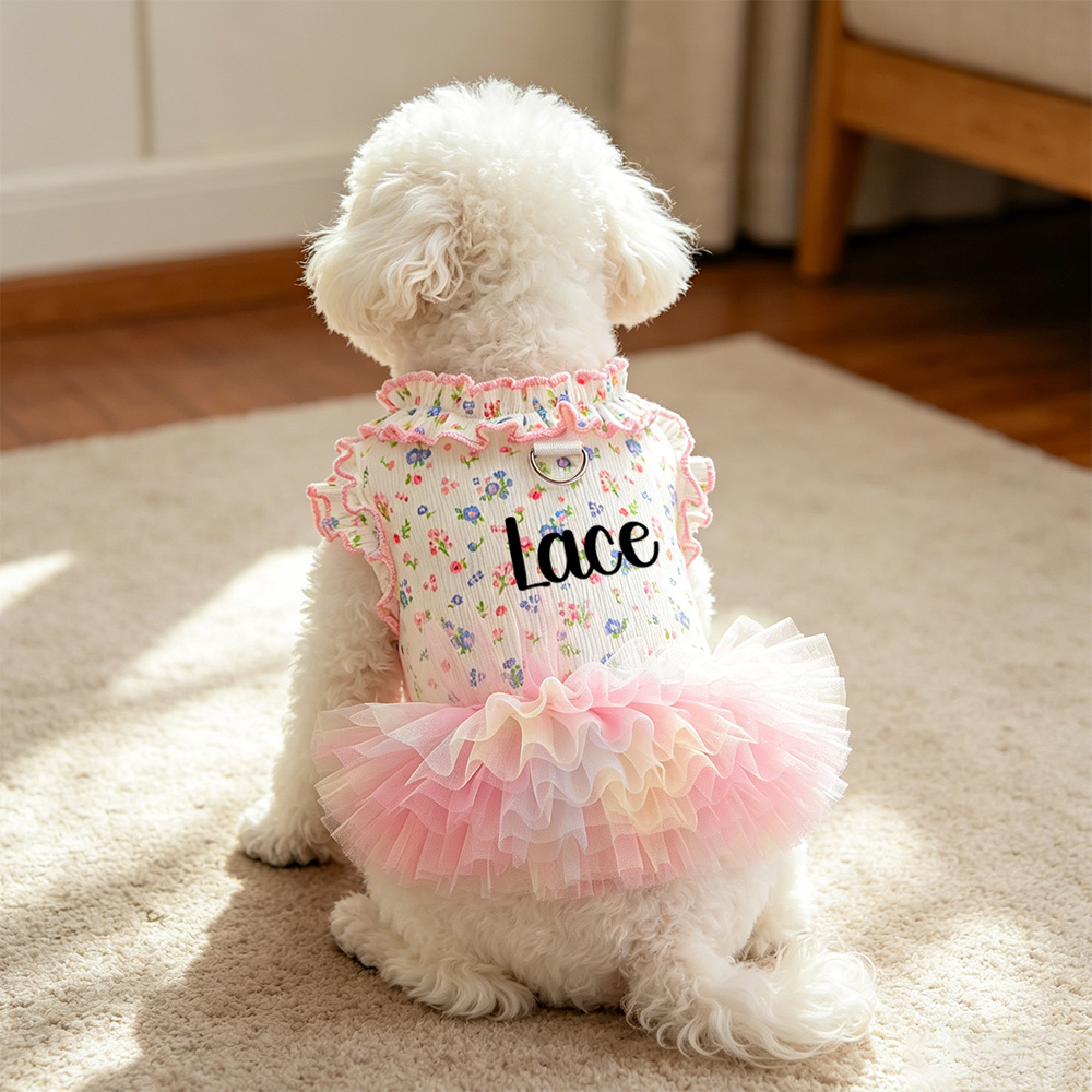 Personalized Name Floral Pet Dress & Shirt | inCloth90