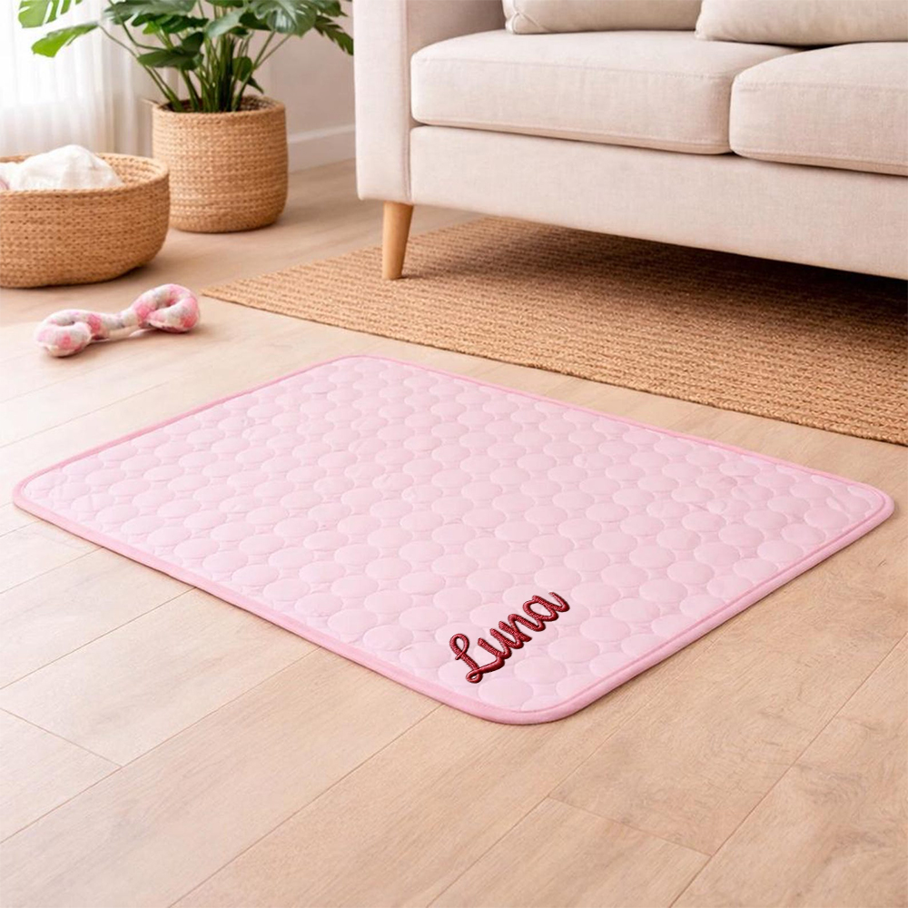 Personalized Embroidered Name Pet Summer Cooling Mat | inaccs45