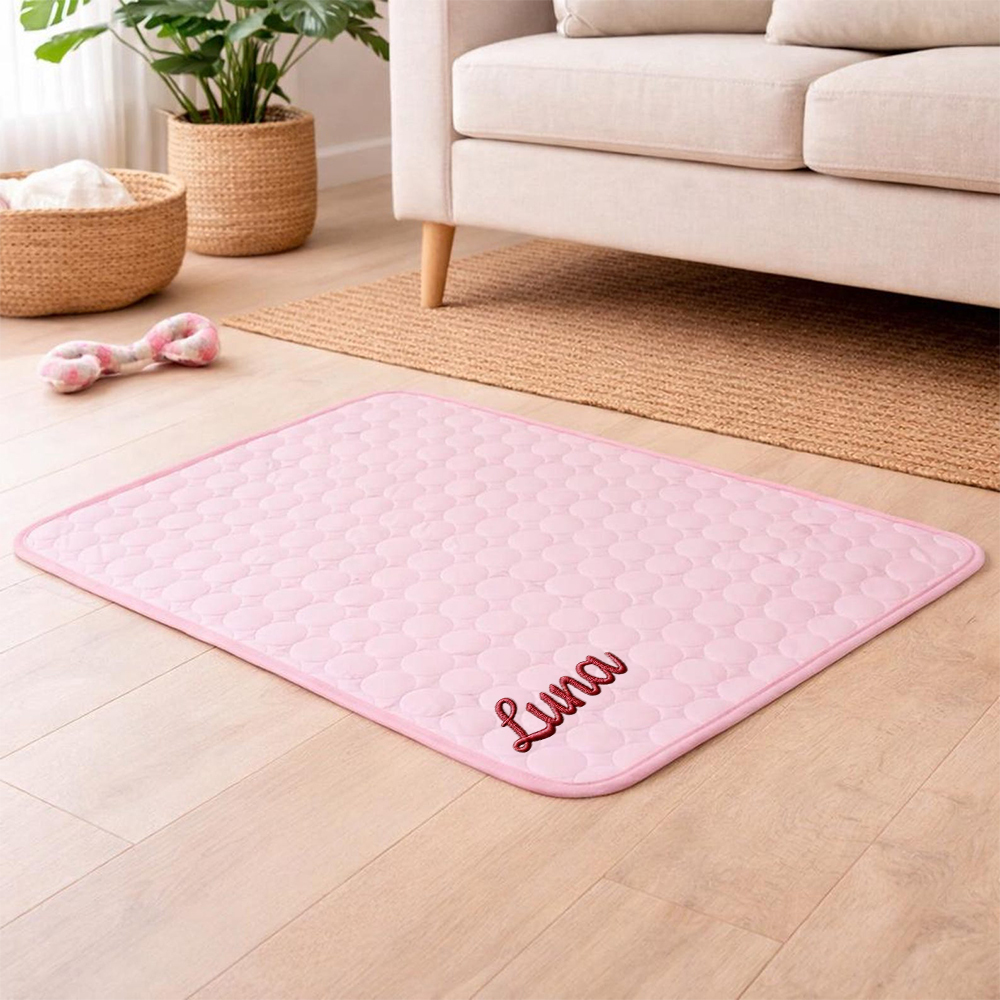 Personalized Embroidered Name Pet Summer Cooling Mat | inaccs45