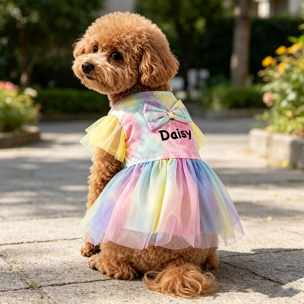 Personalized Name Tie-Dye Bow Dress & Shirt | inCloth95