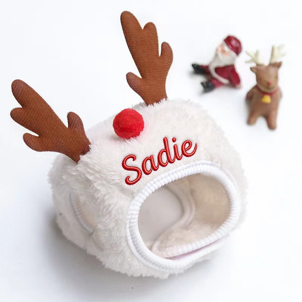 Personalized Embroidered Name Christmas Pet Hat | inHat08
