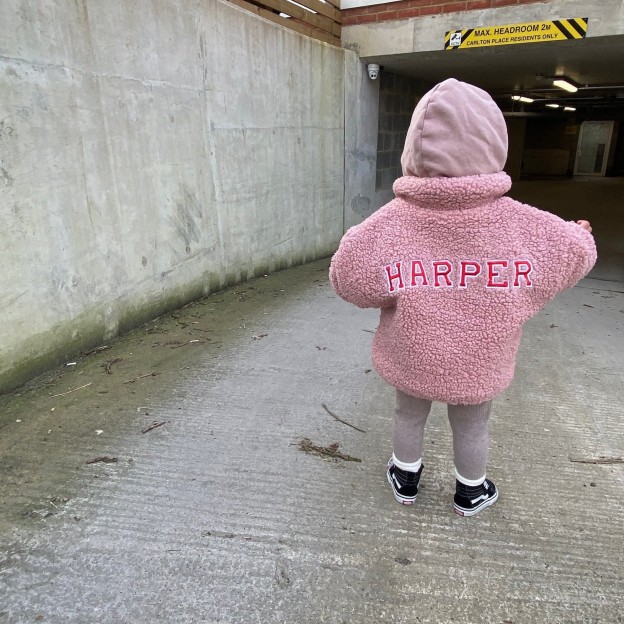 Personalized Hand Patch Kids Warm Sherpa Jacket | inJacket13