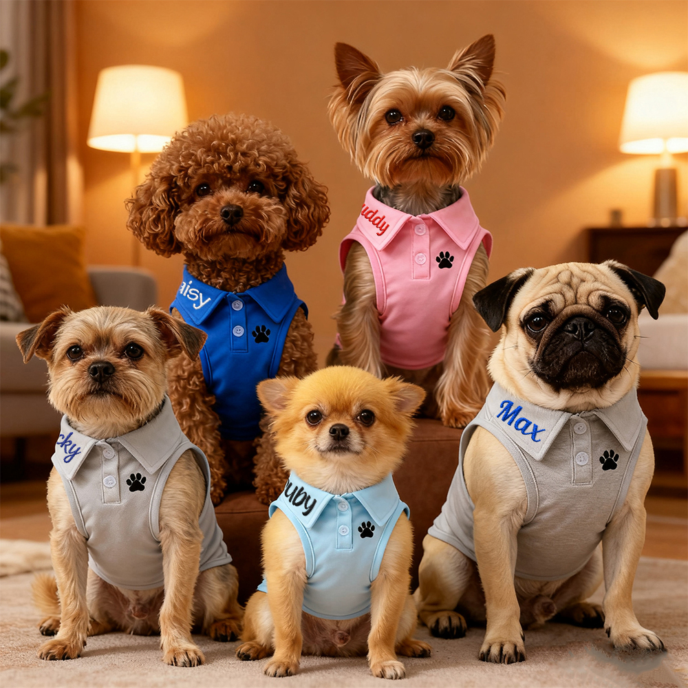 Personalized Embroidered Dog Cat Polo Shirt | inCloth108