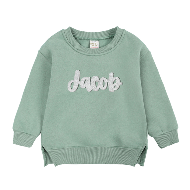 Personalized Hand-Embroidered Kid Cozy Soft Crewneck Sweatshirt | inSweatshirt03