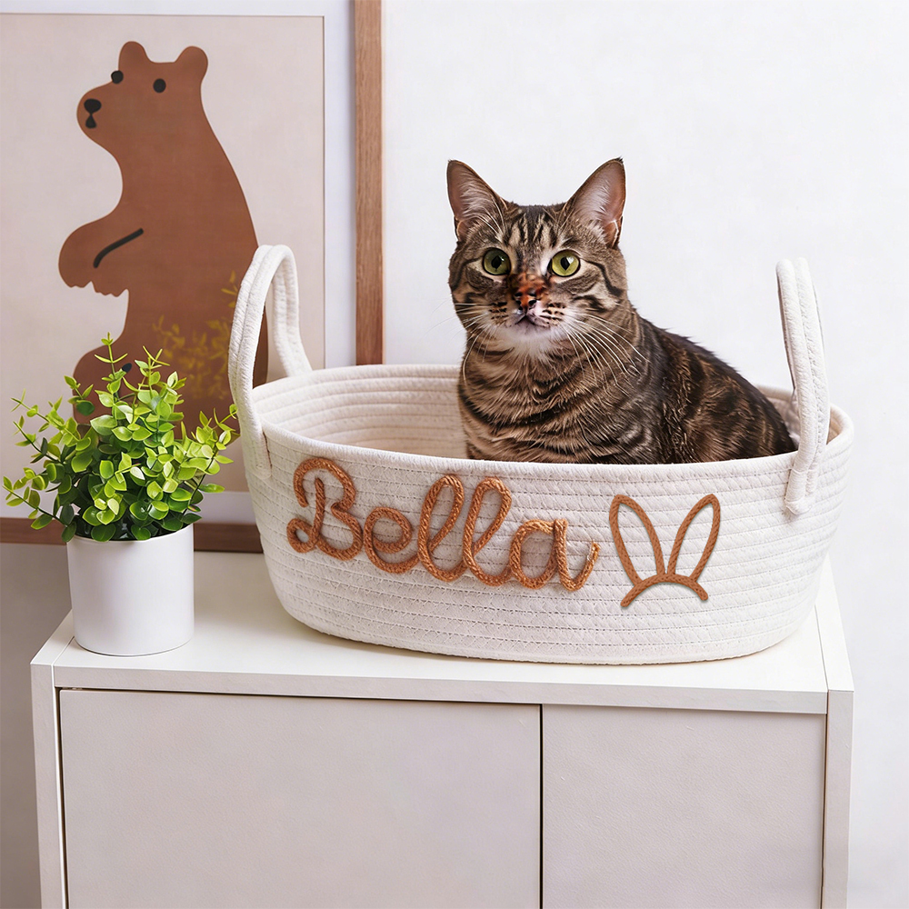 Personalized Handmade Embroidered Pet Storage Basket | inToy03