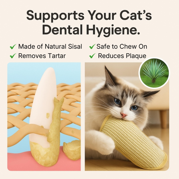 Natural Sisal Catnip Chew Toy for Indoor Cats | inToy01