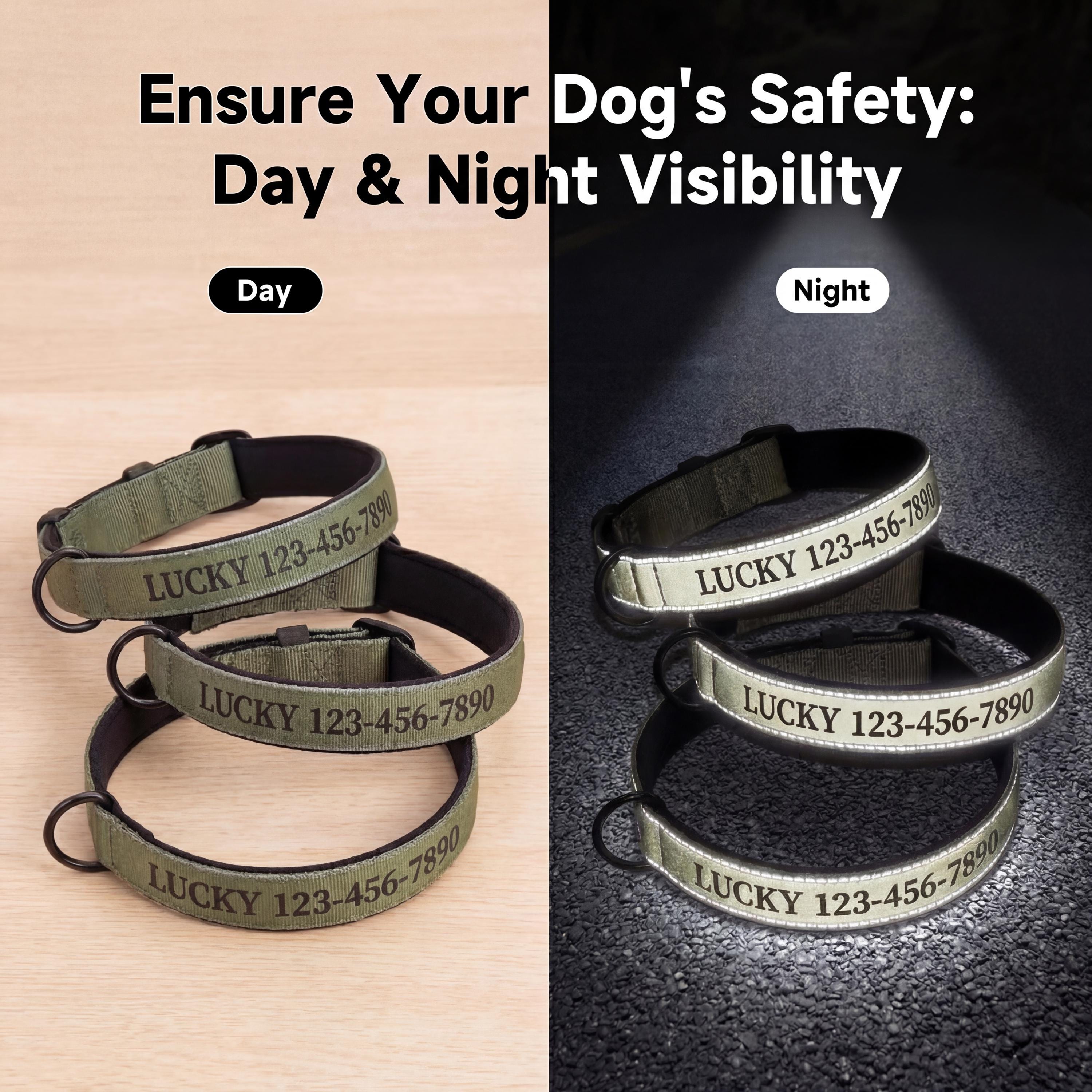 Personalized Embroidered Name Pet Collar with Phone Number | inAccs42