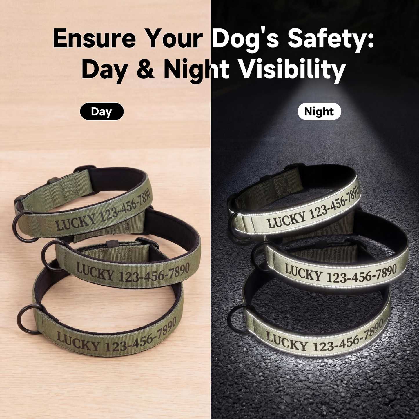 Personalized Embroidered Name Pet Collar with Phone Number | inAccs42