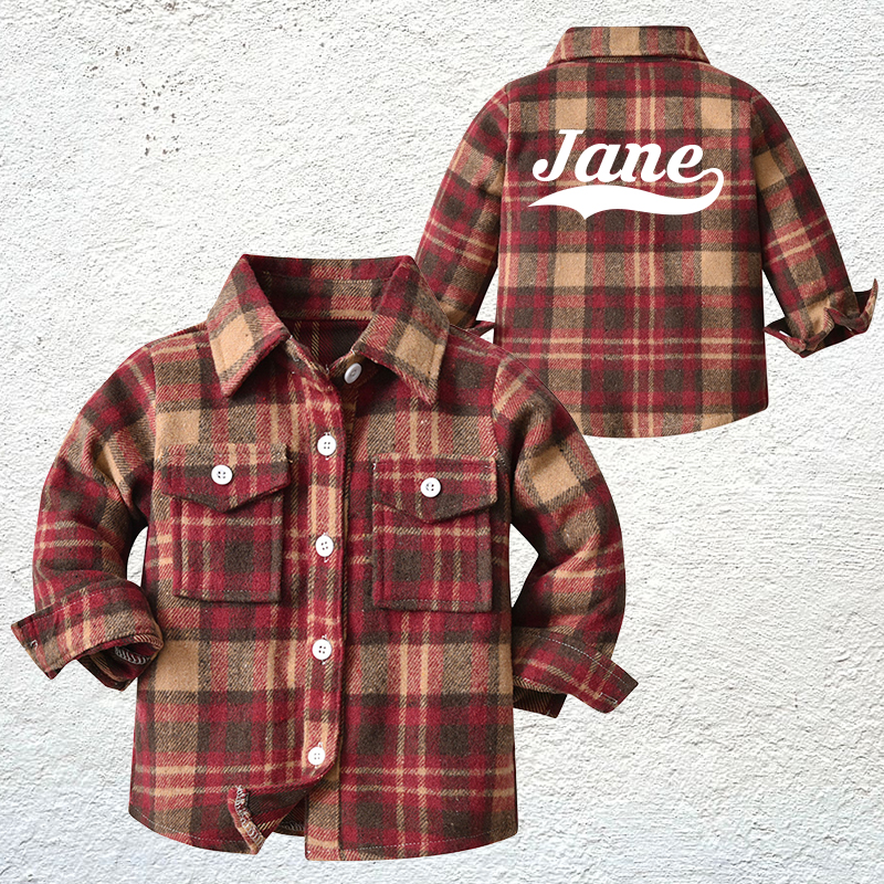 Personalized Name Kids Flannel Jacket | inJacket22