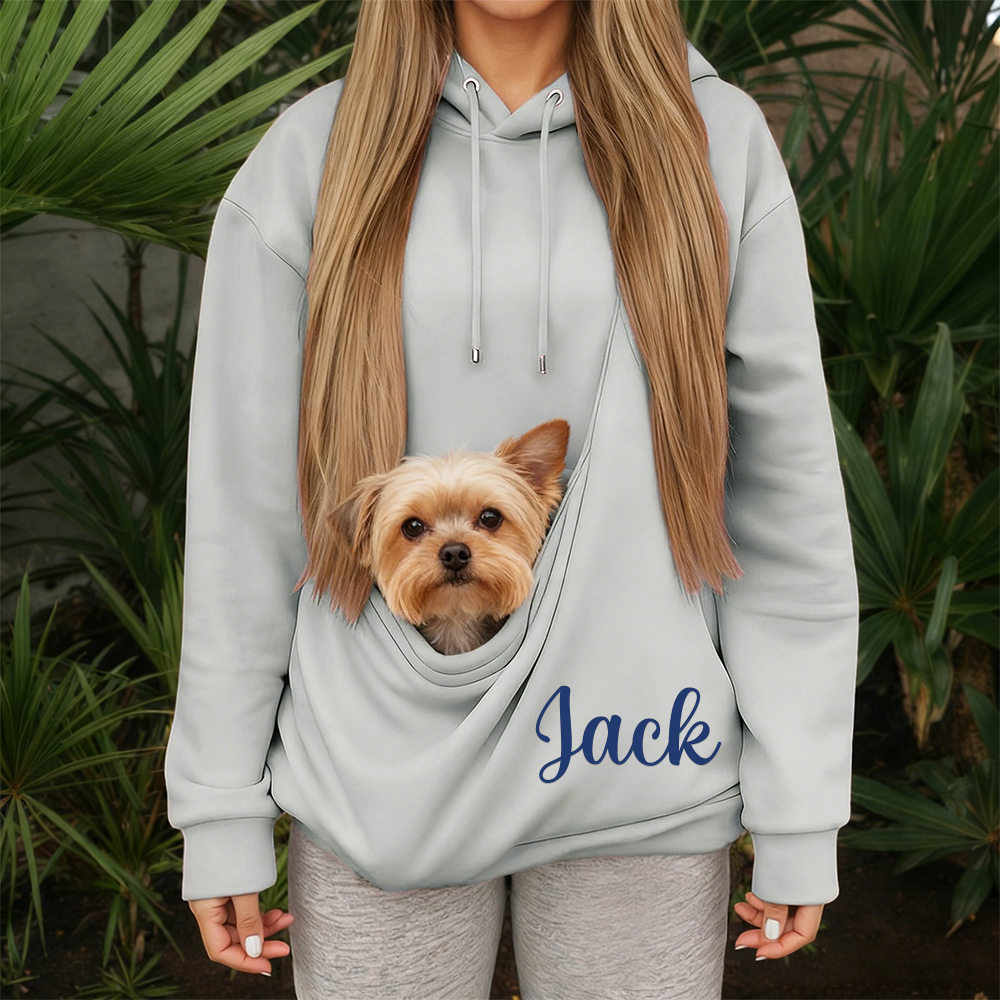 Personalized Name Cozy Pet Carrier Hoodie | KKCloth331