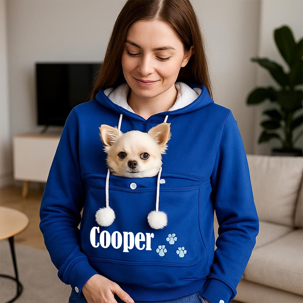 Personalized Name Cozy Pet Carrier Hoodie | KKCloth337