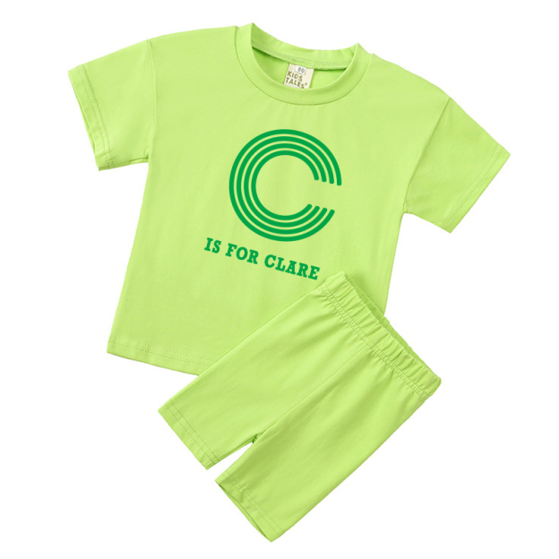 Personalized Kid Cozy Color Short Outfit Set | inSet41