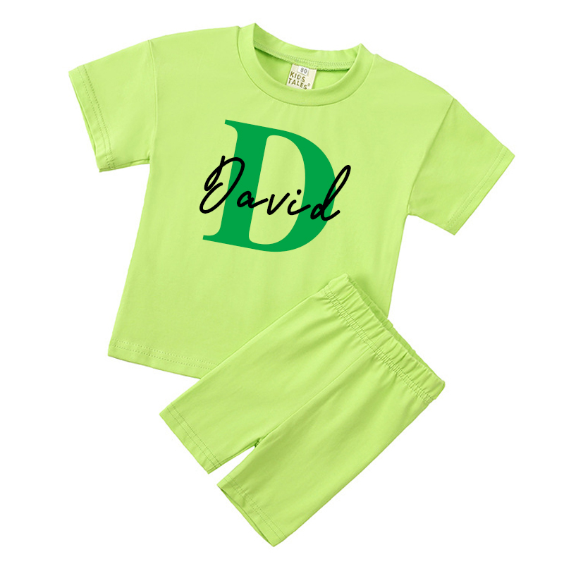Personalized Kid Cozy Color Short Outfit Set | inSet42