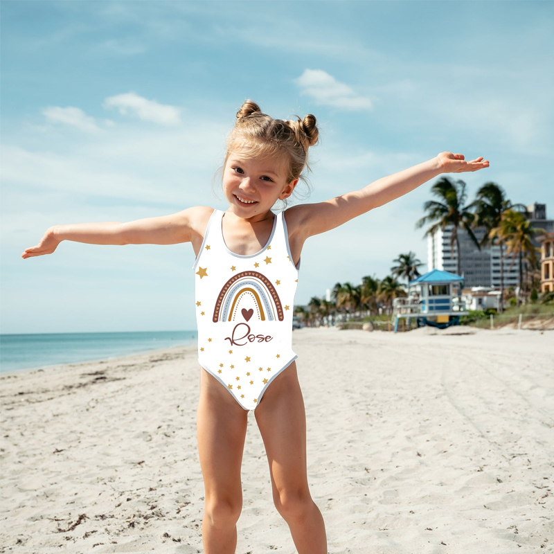 Personalized Rainbow Pattern Swimsuit for Summer | InSwin09