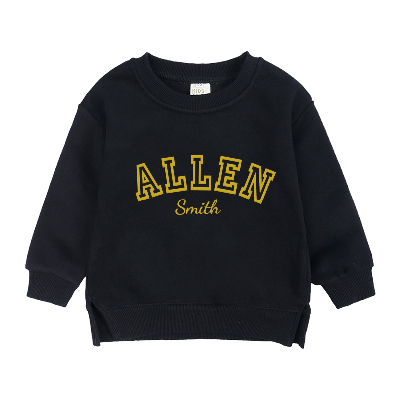 Personalized Kid Puff Vinyl Name Crewneck Sweatshirt | insweatshirt58