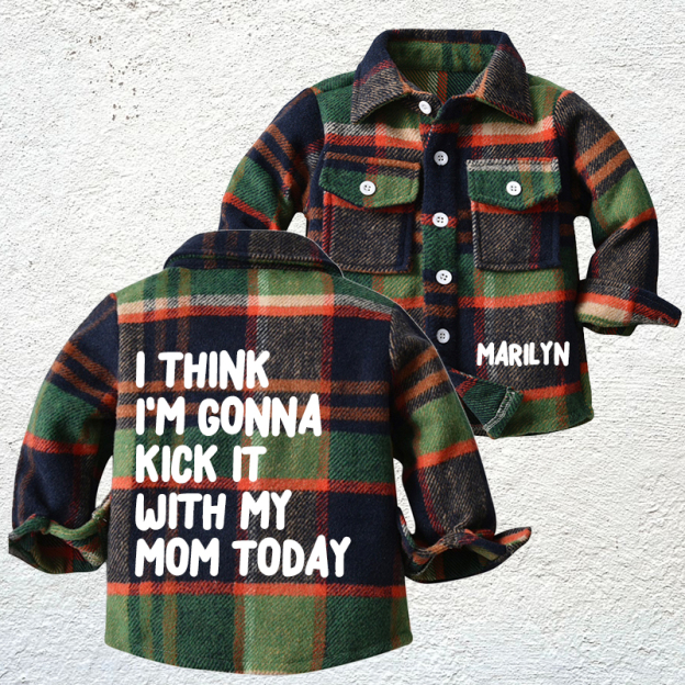 Personalized Name Kids Flannel Jacket | inJacket34