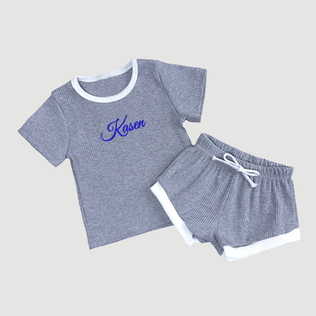 Personalized Embroidery Baby Cotton Cozy Soft Colourful Outfit Set | inSet45