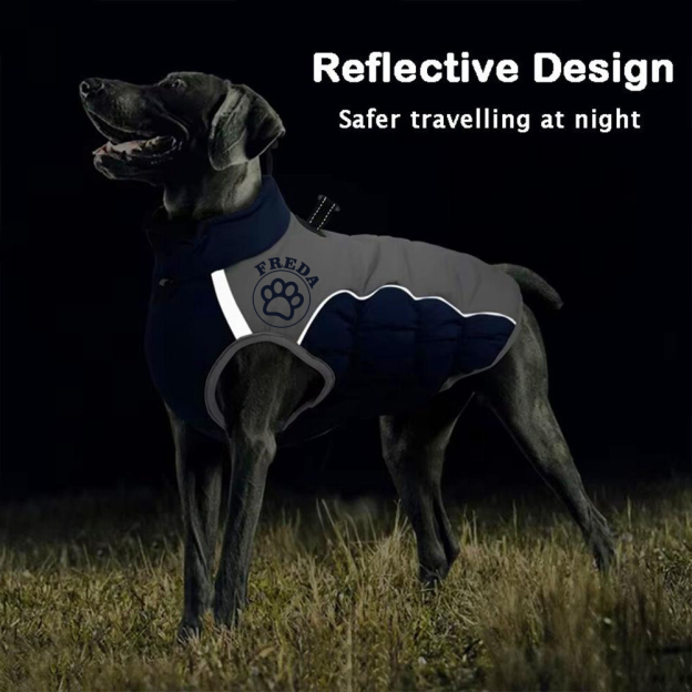 Personalized Pet Winter Warm Reflective Safety Puffer Vest | BKPet308