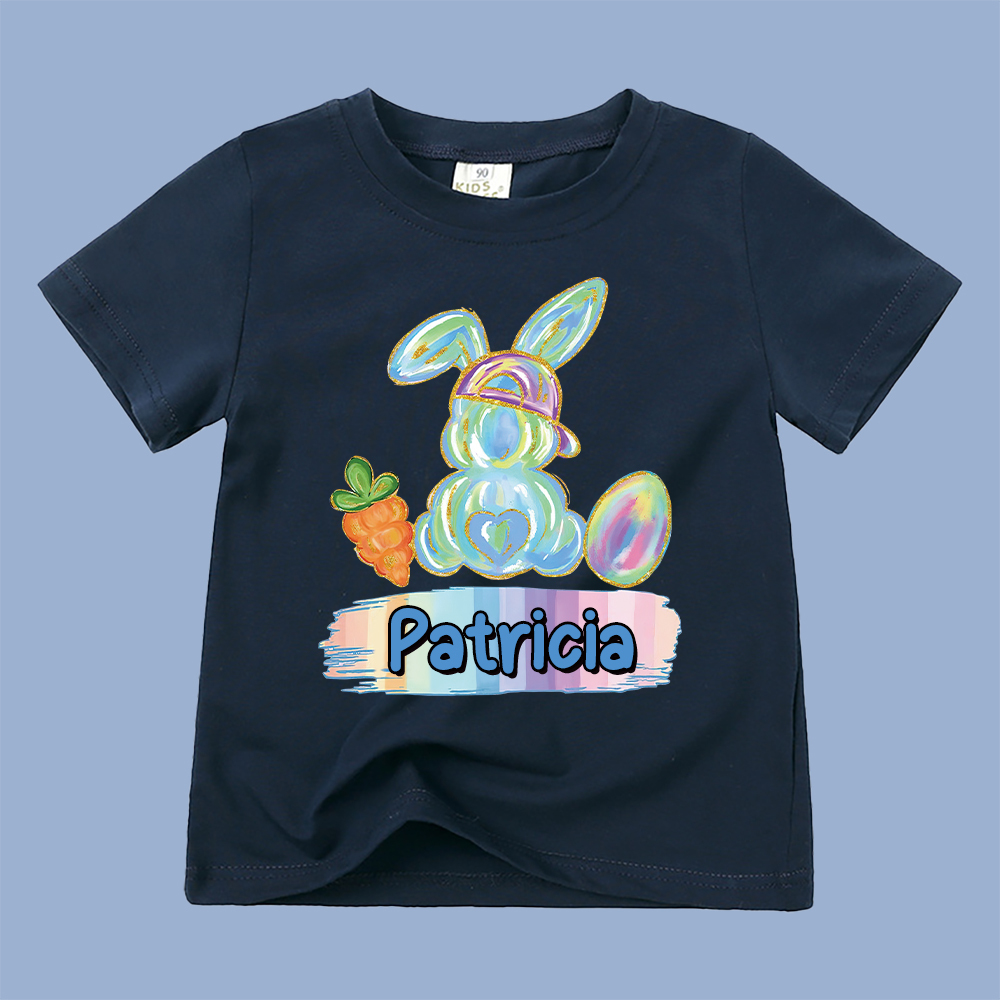 Personalized Kid Cozy Soft Easter Bunny T-Shirt | inTee13