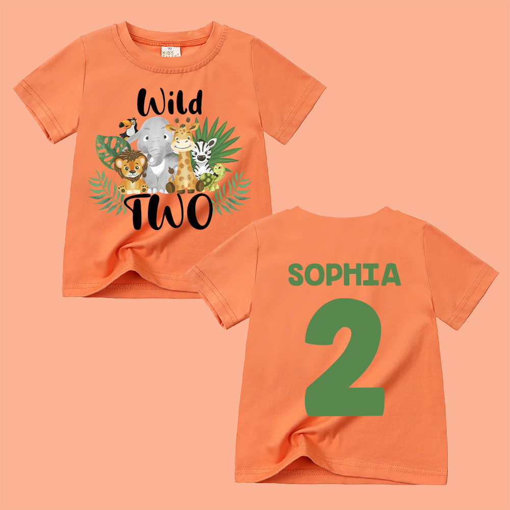 Personalized Forest Feral Floral Zoo Birthday T-Shirt | inTee19