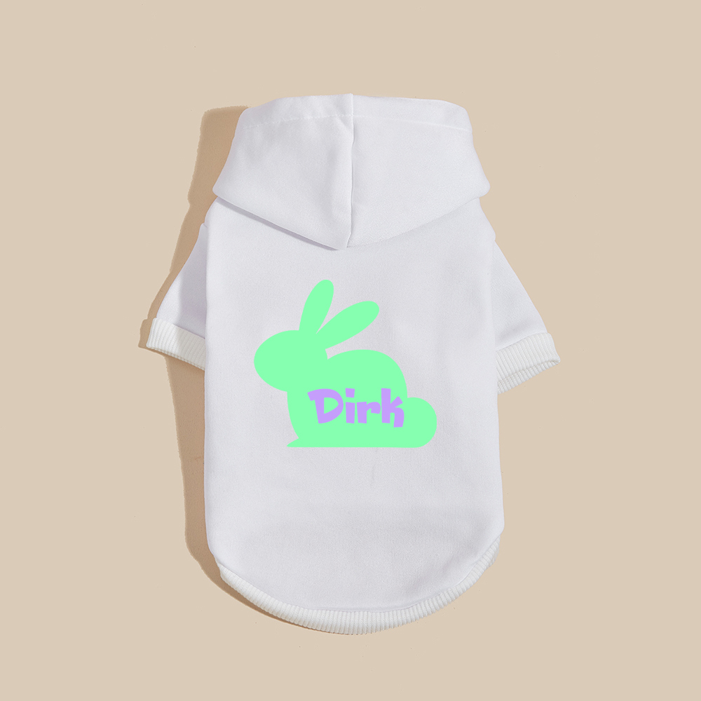 Personalized Name Easter Bunny Pet Hoodie | inCloth03