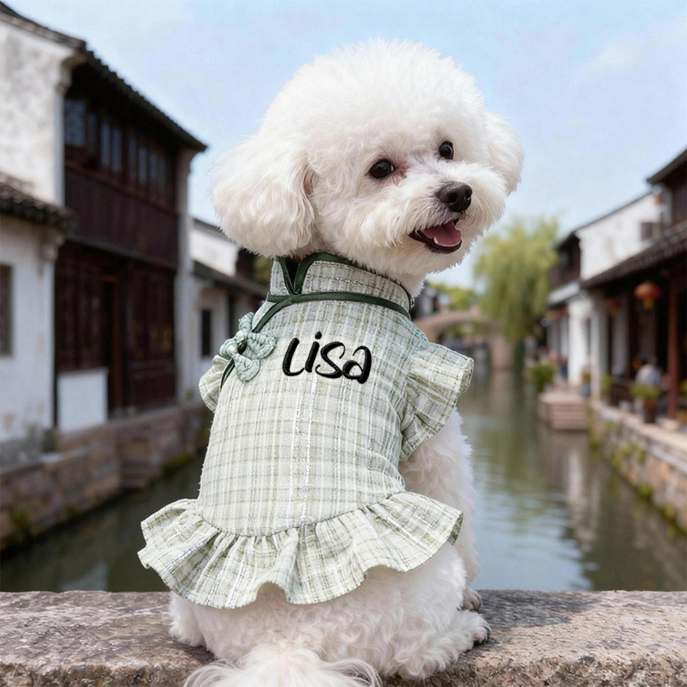 Personalized Embroidered Name Pet Elegant Dress | inCloth09