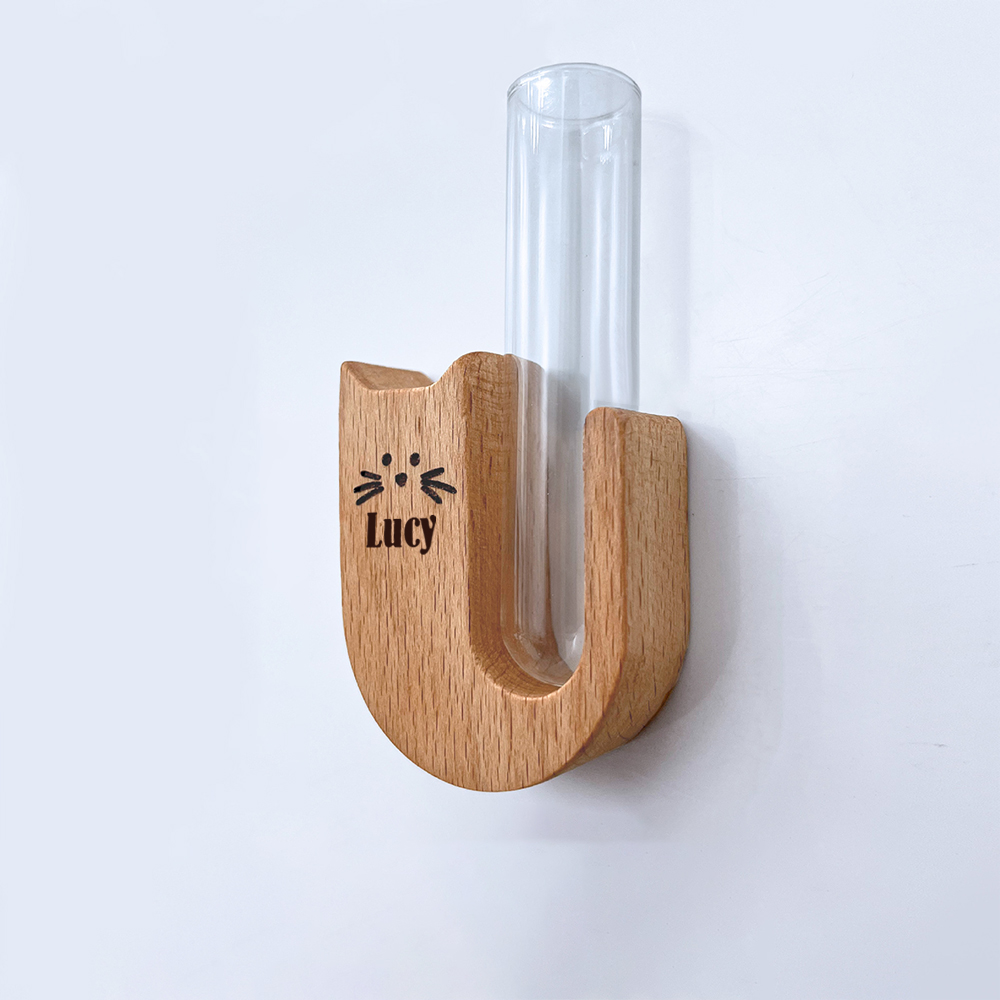 Personalized Wooden Cat Whisker Magnetic Holder | inAccs17